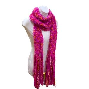 Hot pink winter scarf